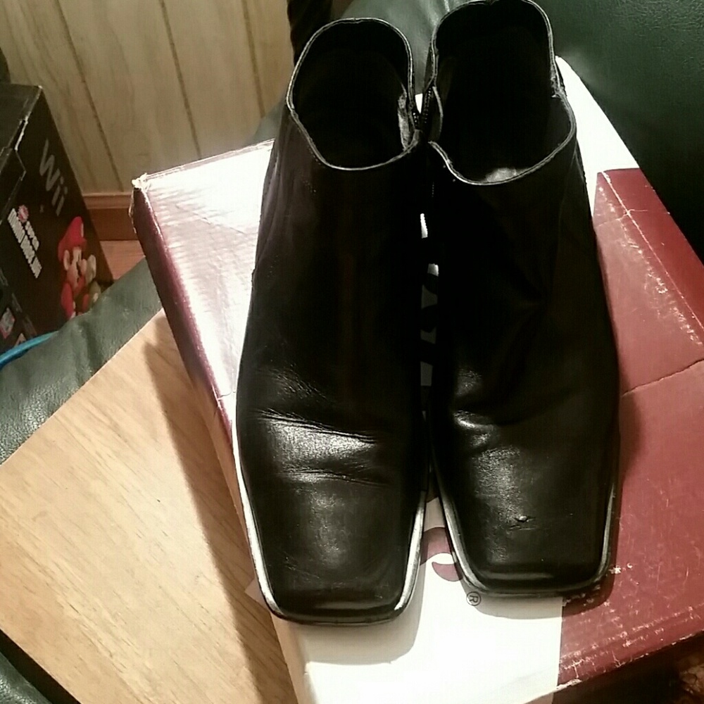 Black ankle boots
